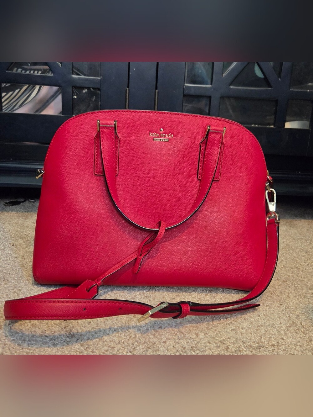 Kate Spade Cedar Street Maise Dome Satchel Red